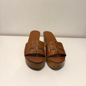 Tory Burch Ines 80mm wedge slide sandals.